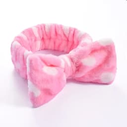 Stripe Polka Dots Leopard Coral Fleece Soft Headband Cross Top Knot Hairband Women Girls Wash Face Spa Headwear Hair Accessories