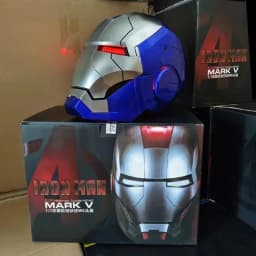 New War Machine Iron Man Helmet Mk5 Mk50 M17 Helmet Mask 1:1 Openable Voice Control Adult Cosplay Collection Ornament Gift