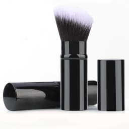 1pc Retractable Brush Makeup Brush Powder Blusher Powder Brush Mini Multi-function Portable With Aluminum Handle