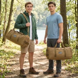 40L Large Tactical Travel Duffle Bag Multi Purpose Weekender Bag With Separate Shoe Compartment Carry On Hand Shoulder Crossbody Bag For Travel Camping Workout Climbing Outdoor Sports Gear Storage Bag