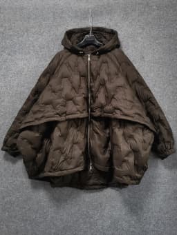 Luxury Oversize down jacket with hooded Women's 2025 Fall winter Casual Batwing sleeve puffer coat Warm Outerwear INKEO DJ514