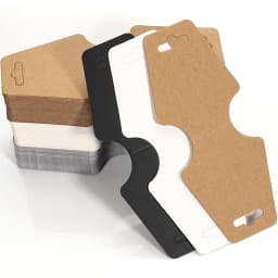 50pcs/lot 5x12cm Foldable Blank Kraft Paper Card for Necklace Bracelet Headband Hairband Display