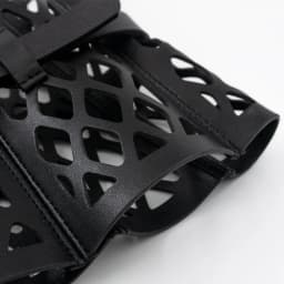 Openwork Mesh Bodice-Style Waist Seal, Leather Women's Fashion Three-Dimensional Curved Shape, Wide Belt Decoration Wais