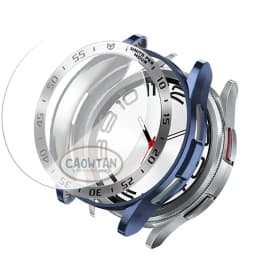 Tempered Glass+Bezel+Case For Samsung Galaxy Watch 6 Classic 43mm 47mm Cover TPU Bumper All-Around Protector Clear Screen Bezels