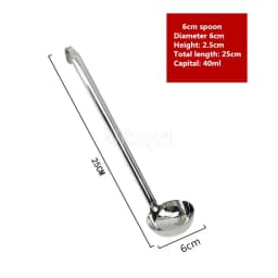 Stainless Steel Long Handle Ladle Serving Spoon Big Round Dinner soup Scoop Buffet Creative Kitchen Cooking Utensils Tableware
