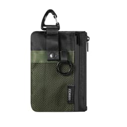 Small Minimalist Wallet for Women Men RFID Blocking, Zipper Coin Pouch with ID Window and Keychain Travel Lanyard Wallet