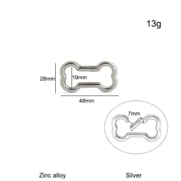 10/30/100PCS Bone Shape Open Metal Buckles Carabiner Clip Keyring Buckle For Key Chain Backpack Handbag Purse Strap Accessories