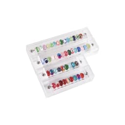 Transparent Trollbeads Collection Box Acrylic Bead Display Holder Box for Bracelet Charms Storage Organizer Travel Carrying Case