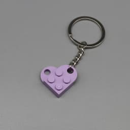 3176 DIY Heart Key Ring Necklace Toys for Children Coupling Plate 2x3 with Rounded End and Pin Hole MOC Building Block Brick