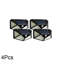 1~8Pcs 100LED Solar Lights with 270° Wide-Angle Motion Sensor 3 Modes Outdoor Waterproof Solar Wall Lights for Gate Yard Garage