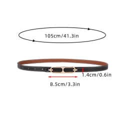 Simple Thin Belt for Women Double-Sided PU Leather Waistband Female Lady Dress Coat Pants Slimming Waist Strap 벨트