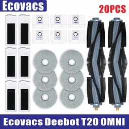 Ecovacs Deebot T20 Omni T20e Accessories Main Side Brush Mop Cloth HEPA Filter Dust Bag Replacement Spare Parts