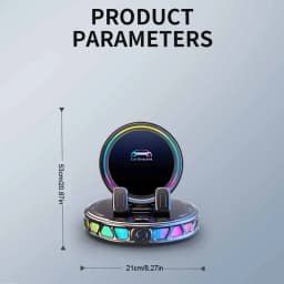 Auto Clamping Car Mobile Cell Phone Holder Support For Mobile Wireless Charger For Car Dashboard Mount With RGB Light
