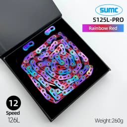 sumc 12 speed bike chain crescent chain road bike mountain bike chain 126 links ultra light bike chain for Shimano