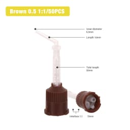 50/100PCS Dental Mixing Tips 1:1 Dental Silicone Tips Printing Gun Mixing Tips Dental Materials Dental Supplies Mixing Tube