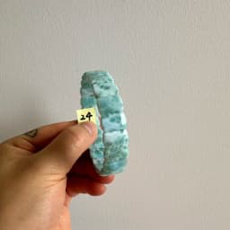 2026 AAA Grade Natural Larimar/Copper Pectolite Bead 10x14mm Bracelet Dominicana Genuine Larimar Gemstone Bangle Woman Wholesale