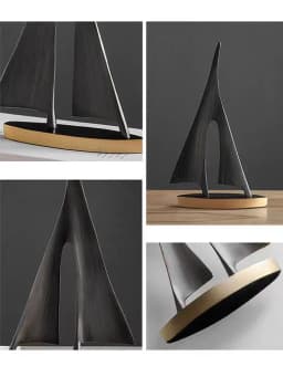 2-piece Set of Smooth Sailing Sailboats for Living Room Decoration,home Decoration, Bedroom Tabletop Decoration, Resin Craf