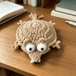 Handmade Crochet Squirrel Coasters – Cute Heat-Resistant Table Mats for Coffee Cups, Dining Tables, Party Decor & Fun Gifts