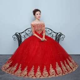 Customized Wedding Dress Embroidery Plus Size Red Embriodery Wedding Dresses Bridal Ball Gowns Dream Dresses