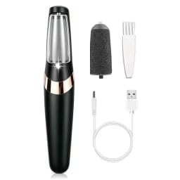 Rechargeable Electric Foot File 1+10 Set Callus Remover Machine Pedicure Device Foot Care Tools For Heels Remove Dead Skin Black