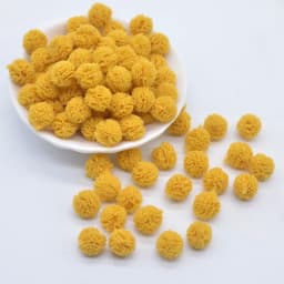 100Pcs 10mm Colorful Elastic Mesh Chiffon Ball for DIY Children Headwear Bow Accessories Handmade Baby Clothes Hat Shoes Decor