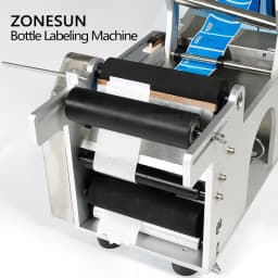 ZONEUN LT-50 Semi-Automatic Sticker Round Bottle Labeler Tube Can Labeling Machine Customized Labeling For Spray bottle