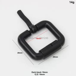 10-30-100pcs dark black dark black turnbuckle zinc alloy square pin buckle bags/belt bag belt strap metal pin buckl DIY adjuster