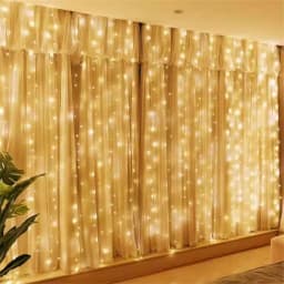 3/6m Curtain LED String Lights Garland Battery Power Festoon 8 Modes Fairy Garland Lights Christmas Decoration for Bedroom Home