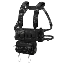 KRYDEX Tactical Micro MK3 MK4 Chest Rig Lightweight Vest with 5.56 7.62mm Mag Pouch Dangler Drop Pouch Paintball Outdoor Vest