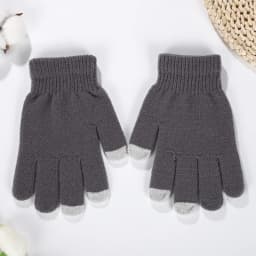 Autumn And Winter Men's Women's Touch Screen Cold-proof Warm Finger Gloves Korean Version All-match Cycling Knitted Wool Gloves