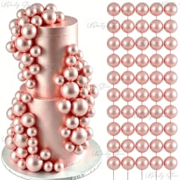 50/100pcs Cake Ball Picks Topper Wholesale 4 Sizes Foam Balls Cake Toppers for Birthday Christmas Wedding Cake Decoration Favor
