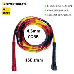 STRAIGHT HARD BEAD BEADED JUMP SKIPPING ROPE COLORFUL SKILL FREESTYLE FITNESS CROSSFIT