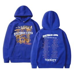 Rock Band System of A Down Toxicity Tour Hoodie Men Women Gothic Punk Vintage Hooded Sweatshirt Men's Fleece Oversized Hoodies