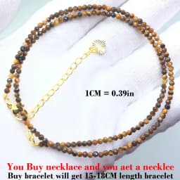 Simple Bohemian Natural Stone Cut the Shiny Beads Necklace Bracelet Set for Women Charms Fashion Female Party Gift Jewelry