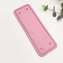 Handmade Rectangular 28 X10cm Bottom For Knitted Bag PU Leather Pad Handcraft Bag Base With Holes DIY Crochet Bag Bottom