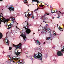 10g Mix Size Jelly Resin Flatback Rhinestone AB Imitation Pearl Beads For Nail Art DIY Cup Crafts Decor