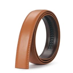 3.5cm Wide Genuine Leather Belt Without Buckle Men Luxury Designer Strap Brand Belts For Male Vintage High Quality