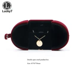 Double Open Button Jewelry Box Valentine's Day Birthday Surprise Gift Ring Pendant Stud Necklace Box Jewelry Boxes and Packaging