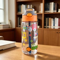 Kids Water Sippy Cup Kids 480ml Water Bottle with Straw and Handle Portable Drinking Bottle Cup Children