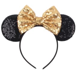 Cute Women Mouse Ears Leopard Print Headbands for Girls Baby Women Sequins 5"Bows Hair Accessories Adults Hairbands Kids Gift