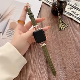 Genuine Band For Apple Watch Leather strap 41mm-45mm 49mm 38mm 40mm 42mm 44mm Slim bracelet iwatch series ultra 2 9 8 7 6 5 4 3