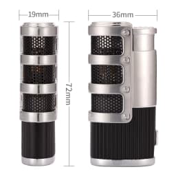 Luxury3 Jet Torch Cigars Lighter Windproof Metal Pocket Lighters Butane Refillable Flame Gas Lighter W/ Cigar Punch