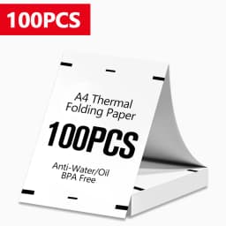 20/100/200 Sheets A4 Thermal Paper 210mm Folded Paper For A4 Portable Thermal Printer Multipurpose Printing Paper For Photo PDF