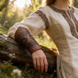 Medieval PU Leather Gauntlet Wristband Medieval Arm Bracers Punk Bracer Wrist Guards for Halloween Warrior Knight Photo Belt