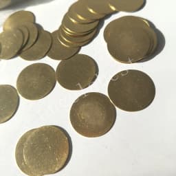 50pcs Raw Brass Blank Round Tags Flat Metal Discs DIY Earring Necklace Pendant Jewelry Making Supplies Hand Stamping Blank