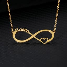 Custom Heart Names Infinity Necklaces For Women Men Stainless Steel Customized Necklace Pendant Personalized Chain Jewelry Gift