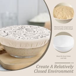 3/2Pcs Sourdough Bowl Cover Elastic Bread Proofing Cover Baking Dough Rising Dust Cover for Grain Sprouting Yeast Cultivation