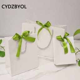 CYDZBYOL 10 Pcs Custom Logo Packaging For Small Businesses Valentines Day Gift Luxury Bag Wedding Birthday Packge Bag Custom