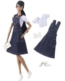 Suspender Jeans Doll Clothes 1:6 Scale Outfit for 11.5 Inch 30cm Doll Many Style for Choice Gifts for Girls Doll Accessories