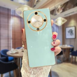Magic6 Magic5 6lite 5lite Luxury Plating Ring Holder Stand Case For Huawei Honor Magic 6 5 Lite Pro 5g X9a X9b Silicone Cover